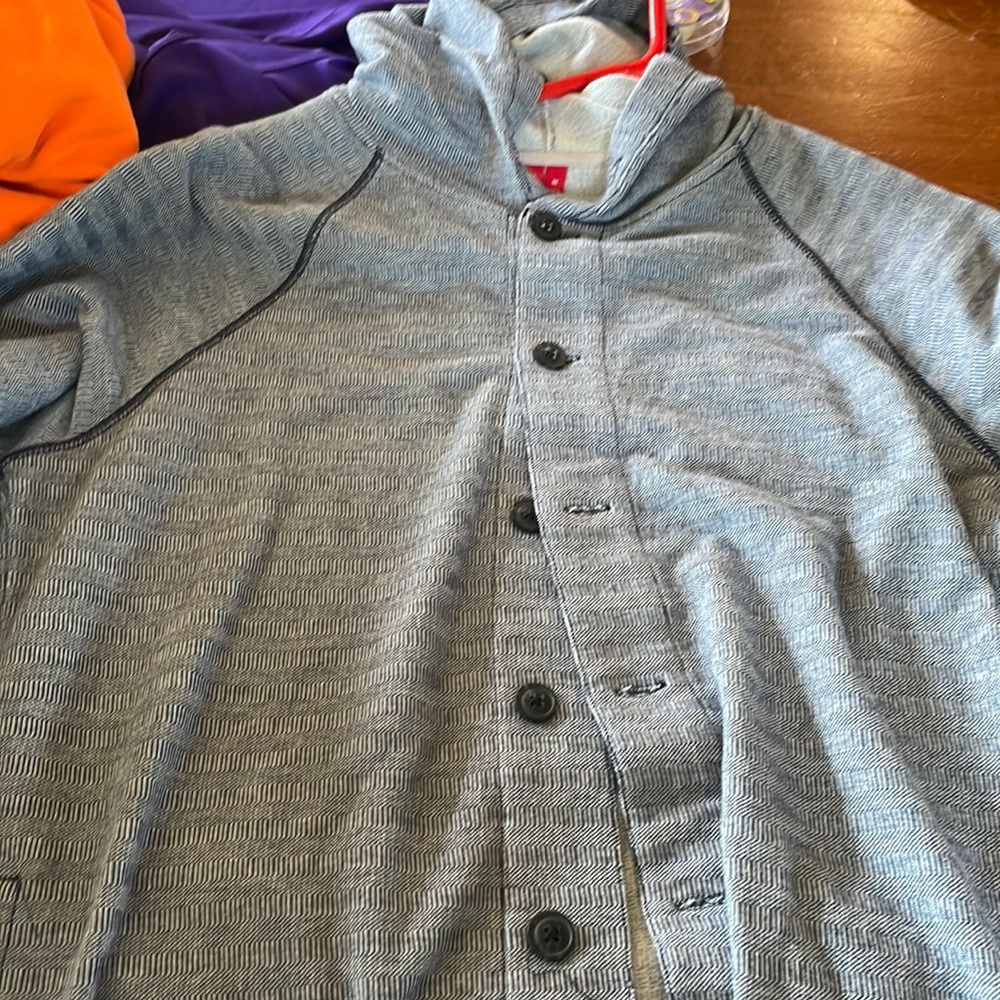 Mens Heather Blue Hoodie